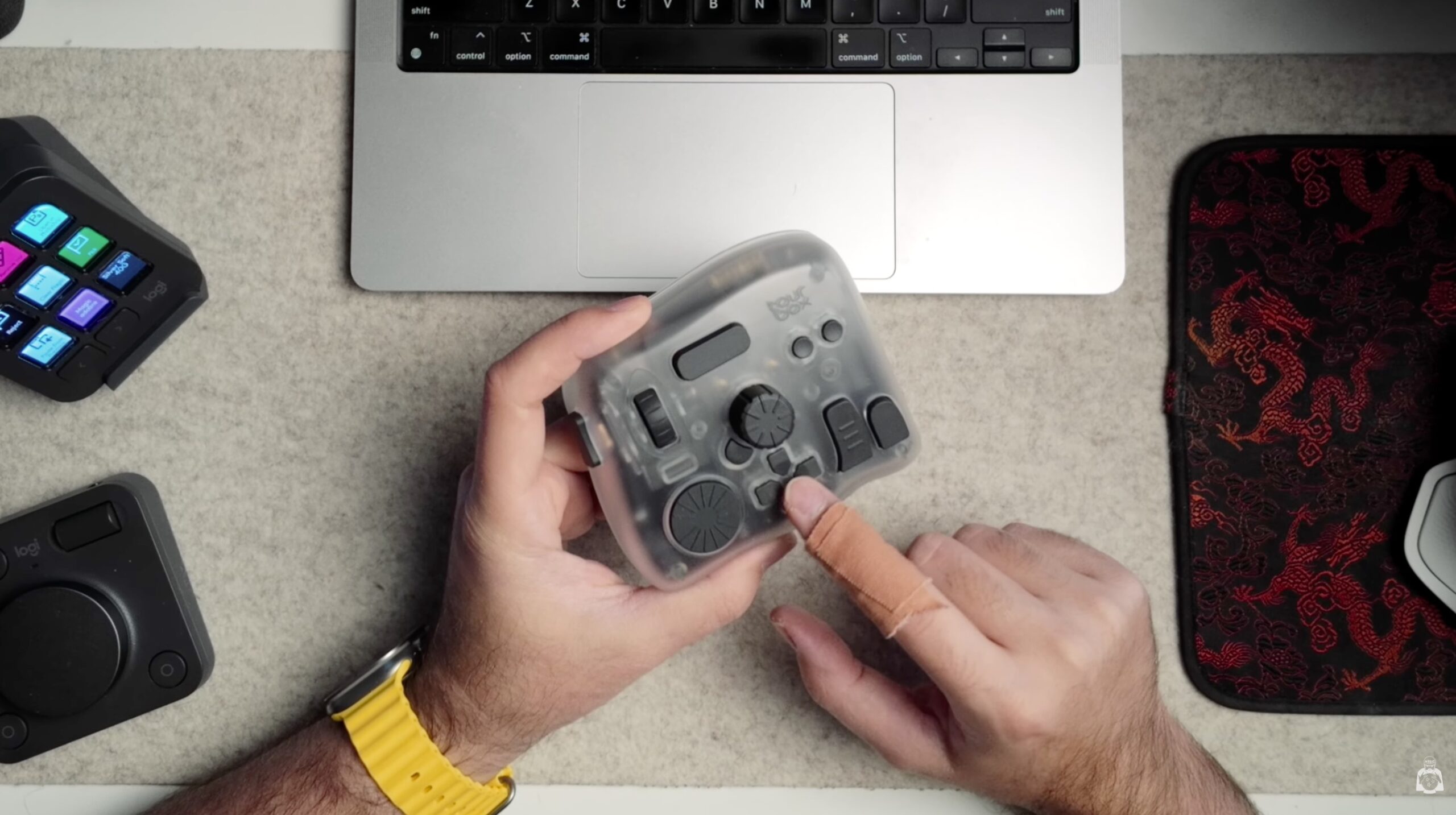 Tourbox Elite Plus editing console with dials and buttons